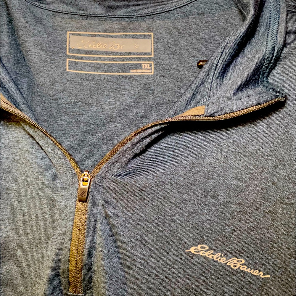 Blue Eddie Bauer quarter zip thin sweater size xl
